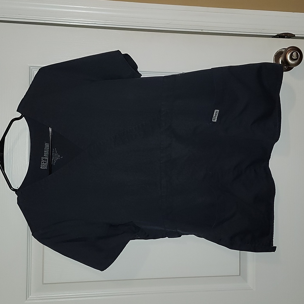 Dark blue scrub top